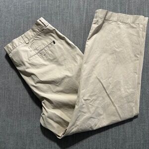 Brooks Brothers 346 Mens Tan Khaki Chino Pants 38x30 Straight Leg Cotton 4894